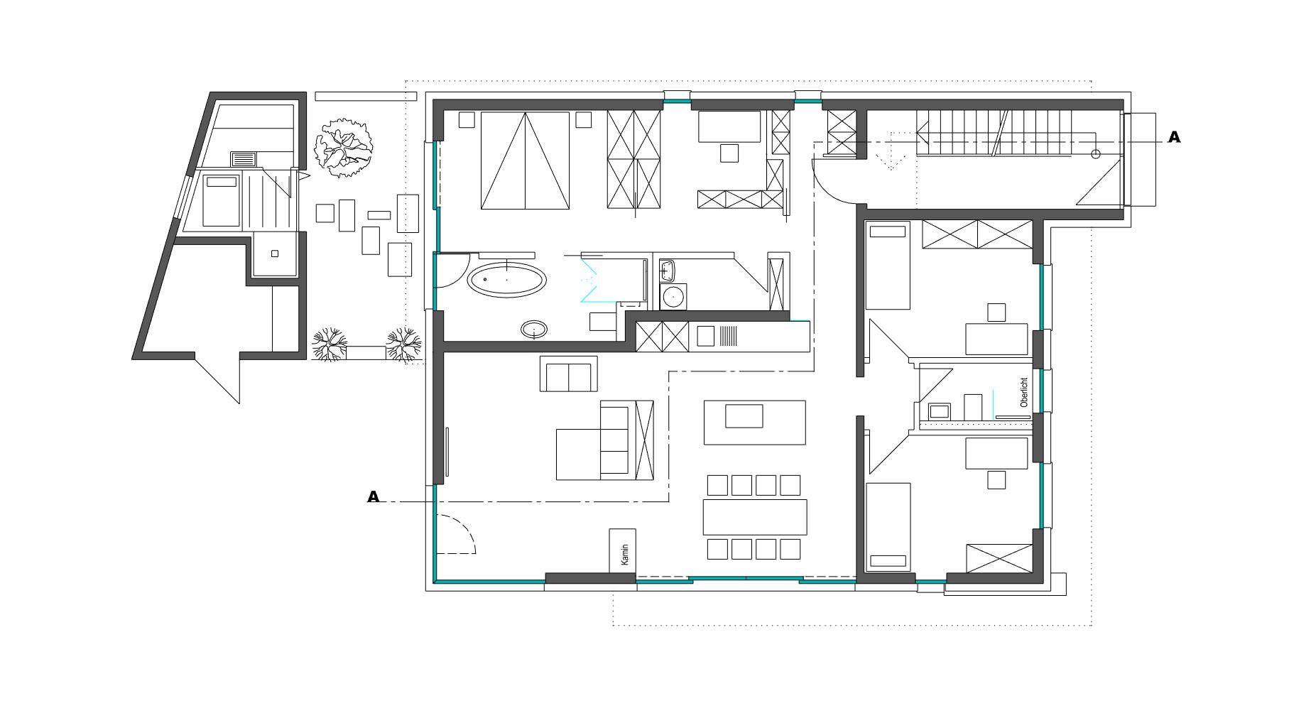 Grundriss Erdgeschoss Mehrfamilienhaus Mühlweg Altdorf