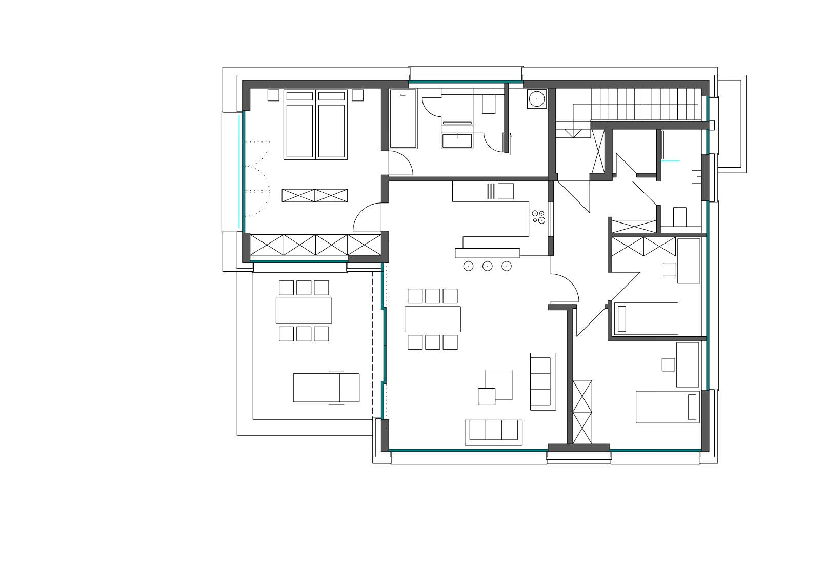 Grundriss Obergeschoss Mehrfamilienhaus Mühlweg Altdorf