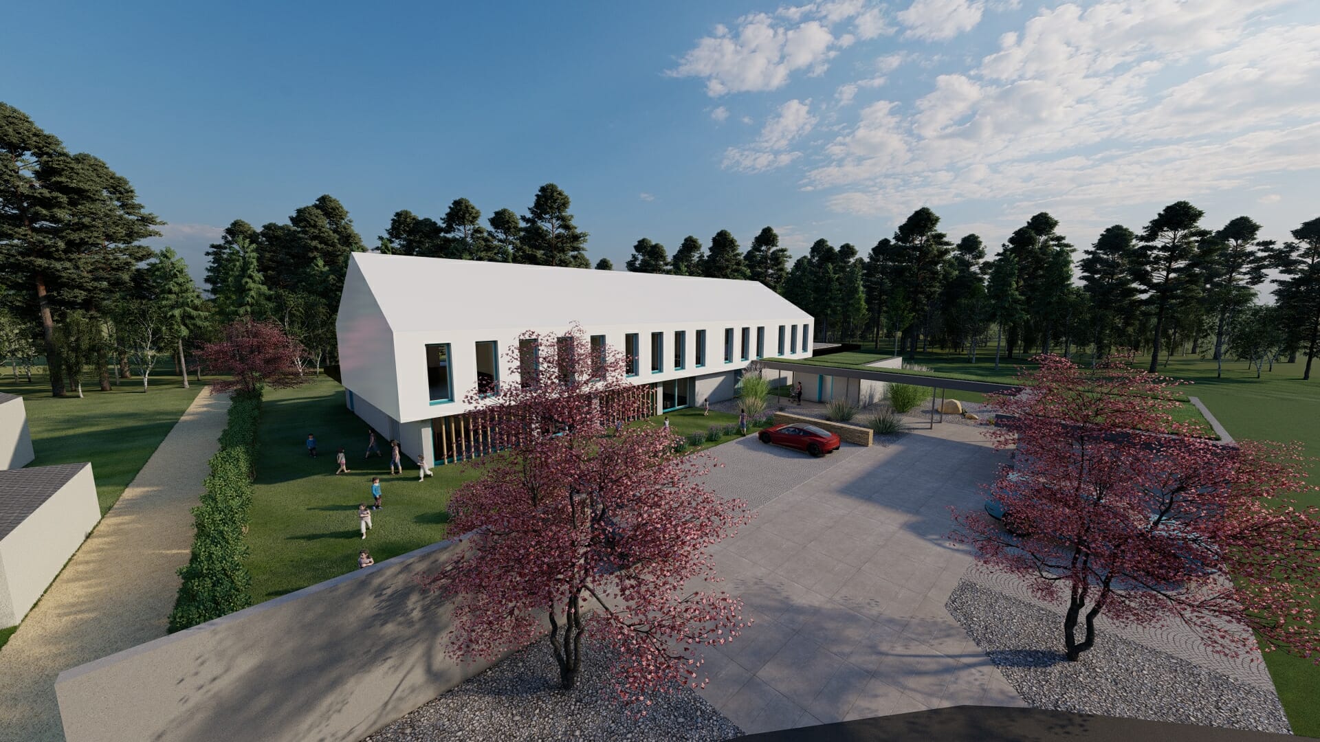 Kindergarten Gsteinach &ndash; Ansicht Garten