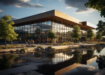 Verwaltungsgebäude Perspektive