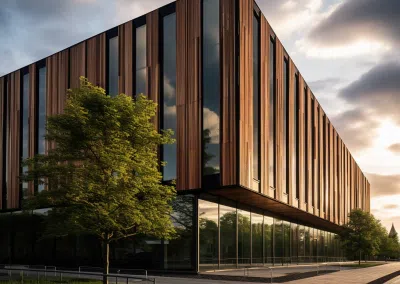 Produktionshalle in offener Bauweise