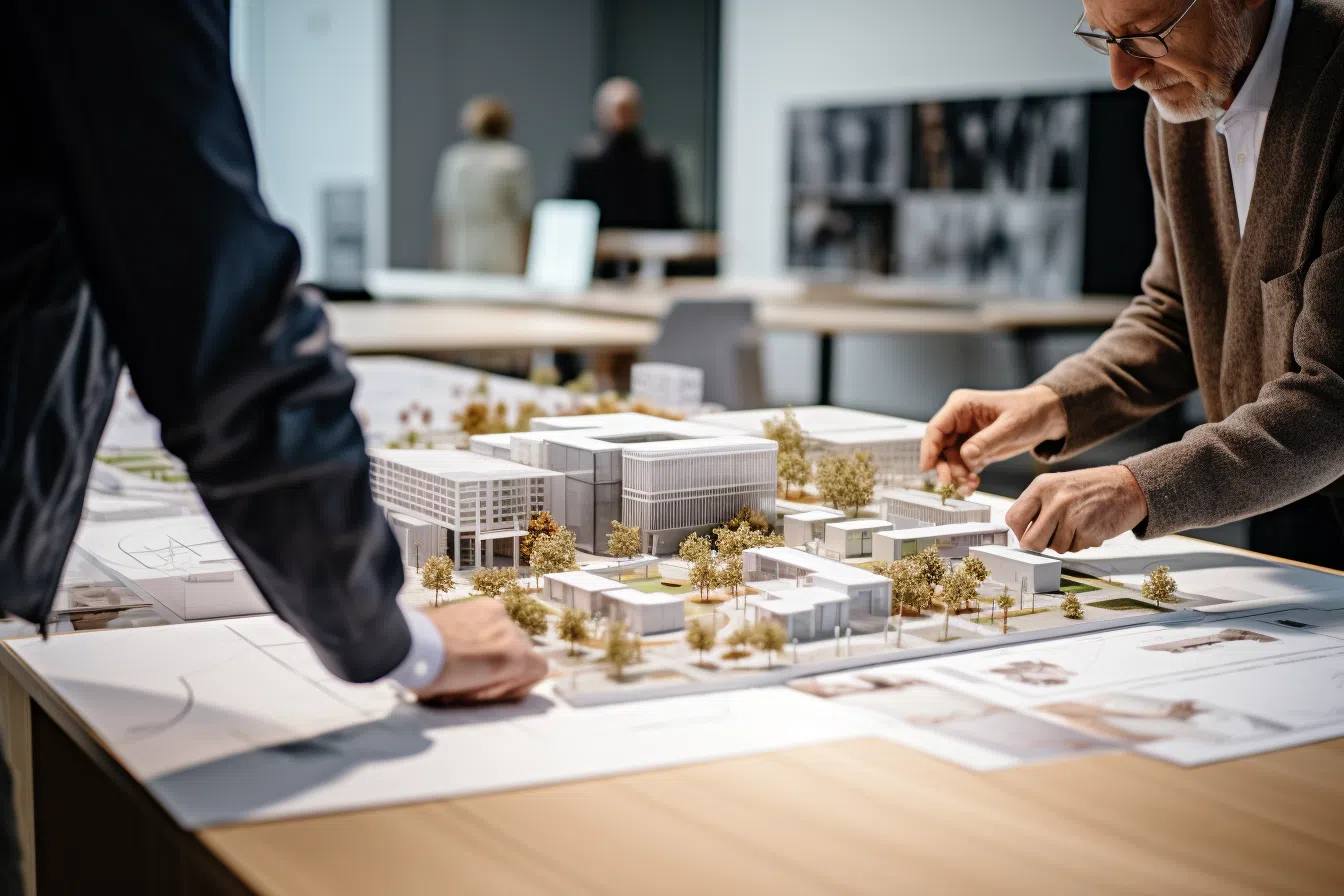 3d Planperspektive mit 2 Personen