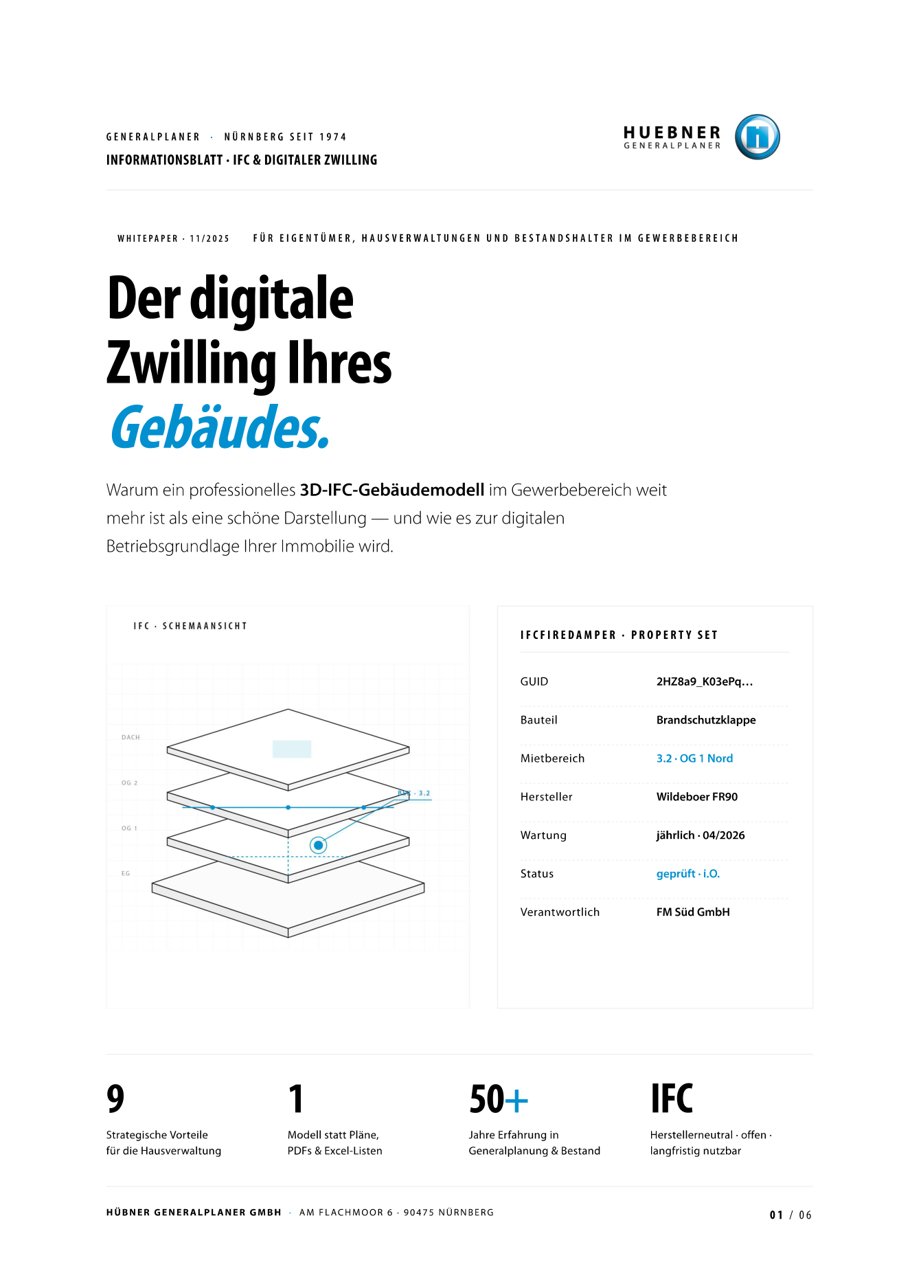 Whitepaper: Der digitale Zwilling Ihres Geb&auml;udes &ndash; Deckblatt
