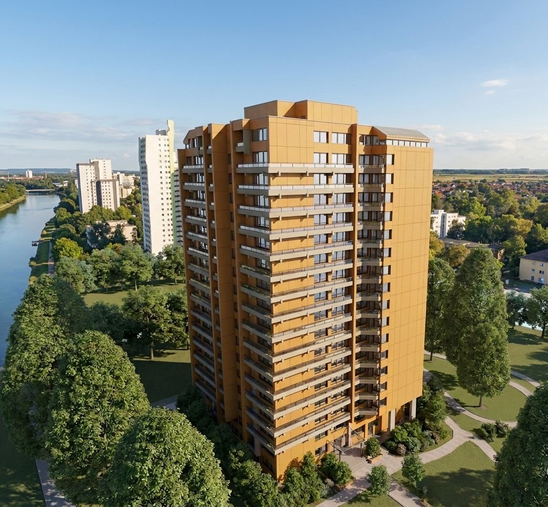 Hochhaus am Europakanal Erlangen &ndash; energetische Sanierung